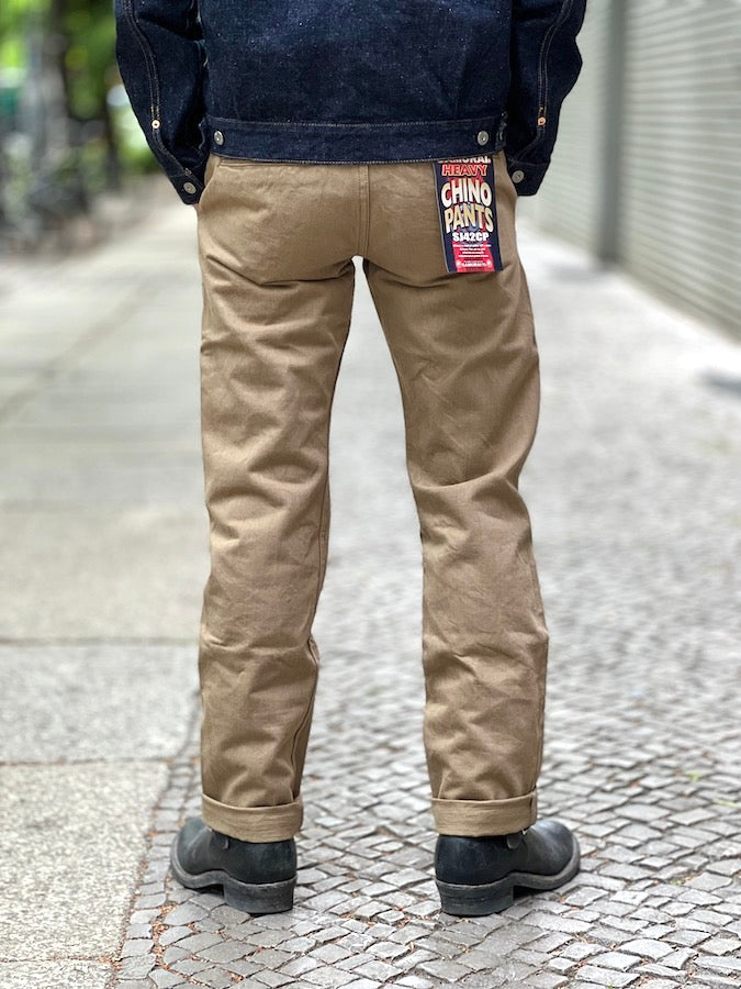 SJ42CP - 15oz Sulfur Dye Selvedge - HEAVY CHINO PANTS - Slim Straight