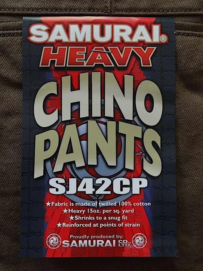 SJ42CP - 15oz Sulfur Dye Selvedge - HEAVY CHINO PANTS - Slim Straight