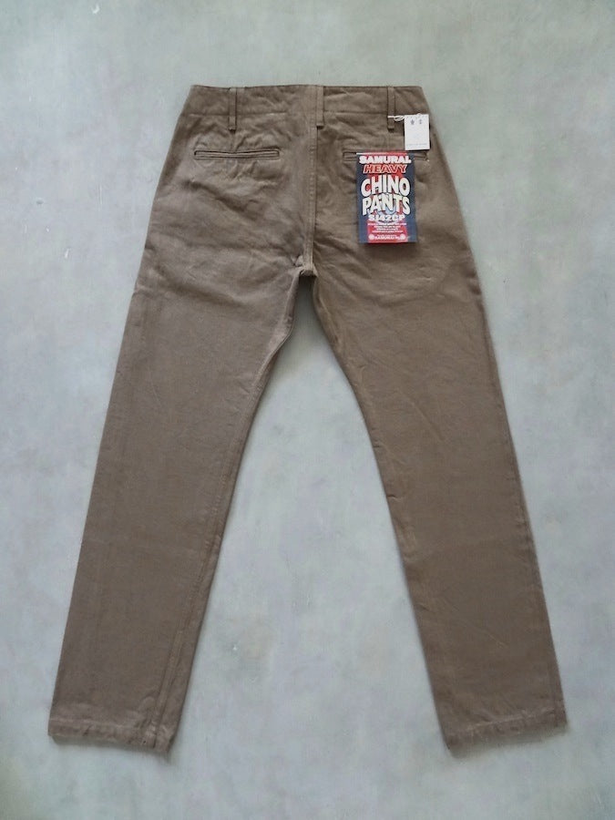 SJ42CP - 15oz Sulfur Dye Selvedge - HEAVY CHINO PANTS - Slim Straight