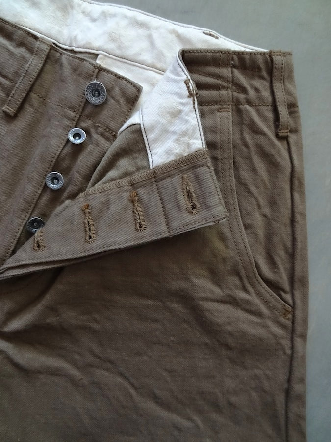 SJ42CP - 15oz Sulfur Dye Selvedge - HEAVY CHINO PANTS - Slim Straight