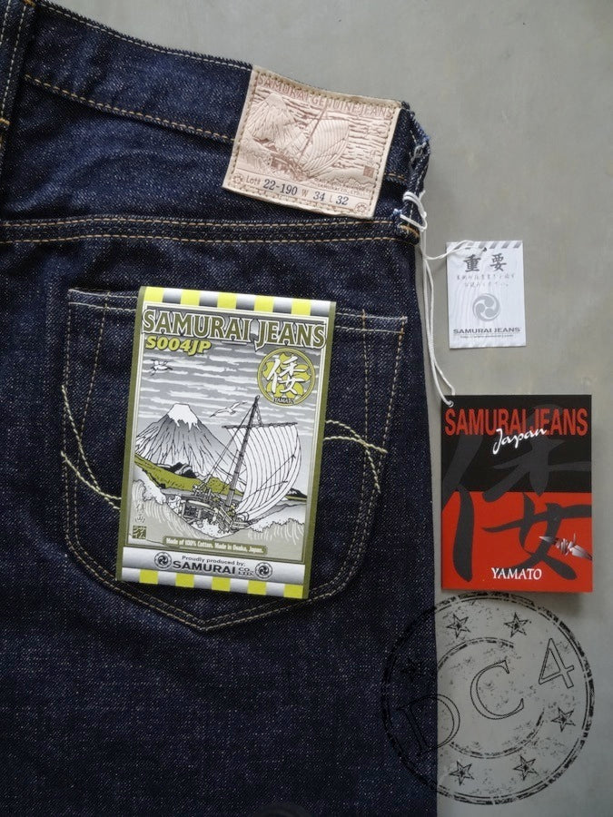 S004JP - 倭 YAMATO MODEL - 15oz "DAMASHII" Selvedge Denim - Indigo - Slim Tapered
