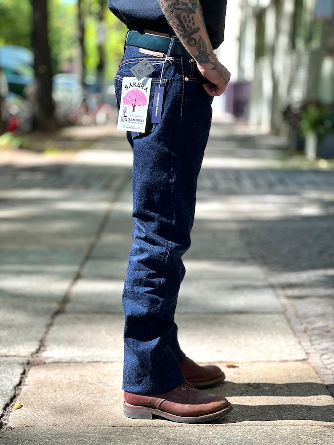 S500AX-SAKURA - 18oz "AI+ SAKURA" Selvedge Denim - Regular Straight