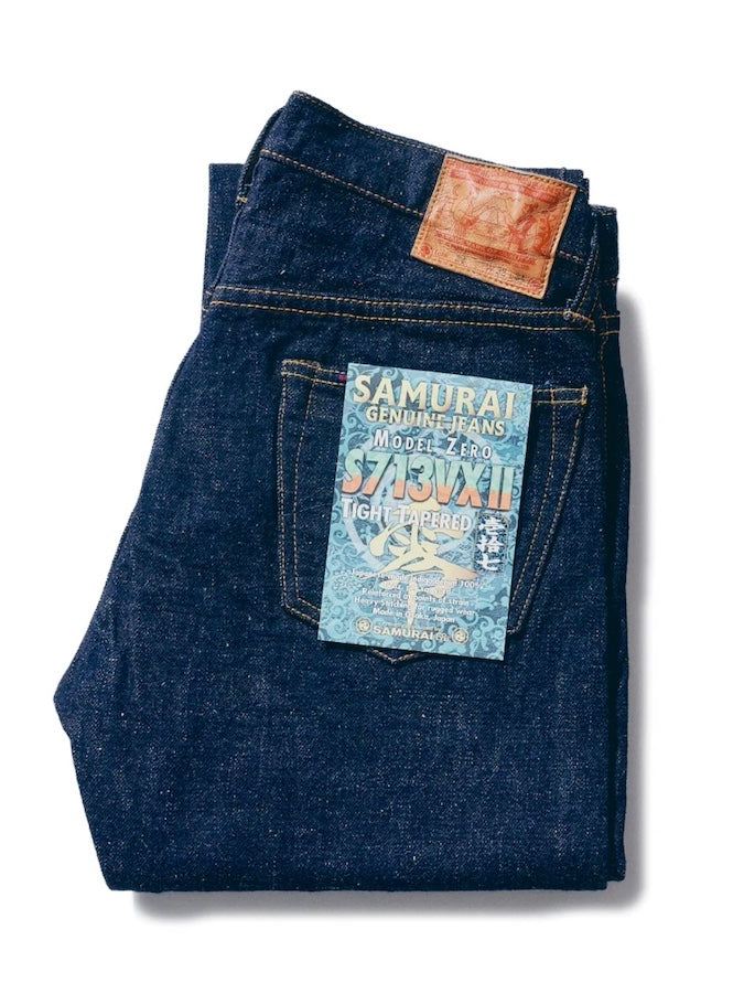 S713VXII - 17oz BUSHIDO Selvedge Denim - ZERO Series  - Indigo Dyed - Tight Tapered