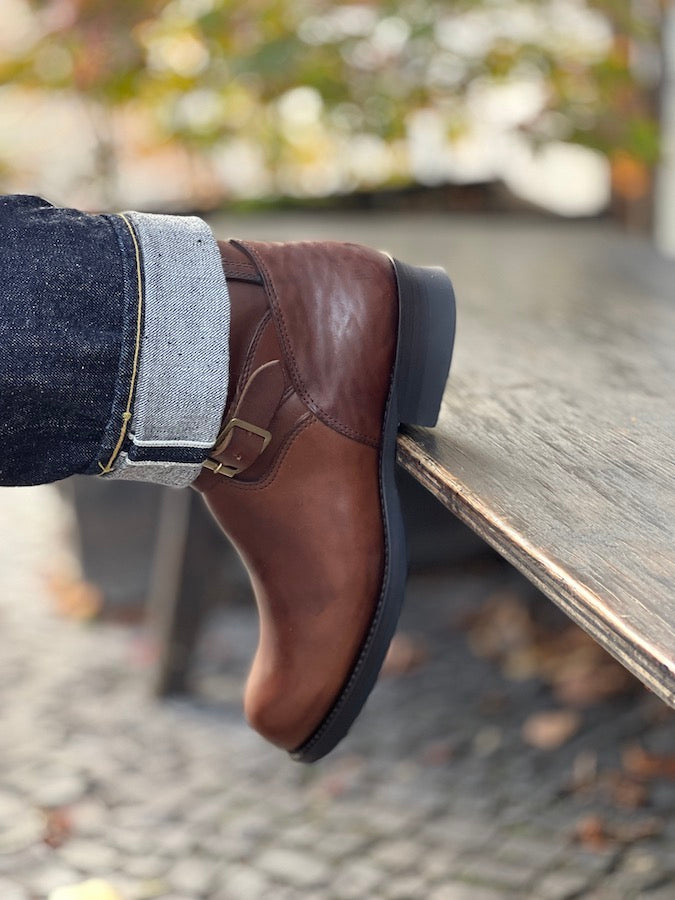 靴 SKOOB SHOE CO. OKG-009 size8D Engineer Boots *WANDER* HORSEBUTT - SKG-009 Brown