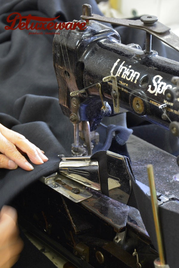 DELUXEWARE - Loopwheeled Sweatshirt - S100-00 [BLACK MIX] - The fabric is produced in Wakayama and sewn on vintage UNION SPECIAL-Flat Seamer machines - PAT A