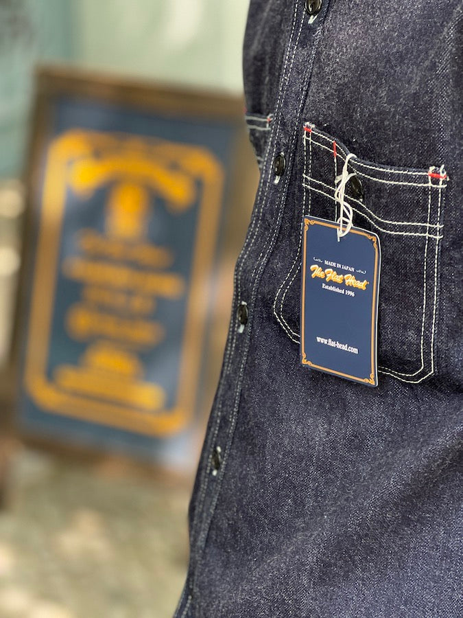 FN-SDK-301L - 12oz Selvedge Denim - Triple Stitched - Work Shirt