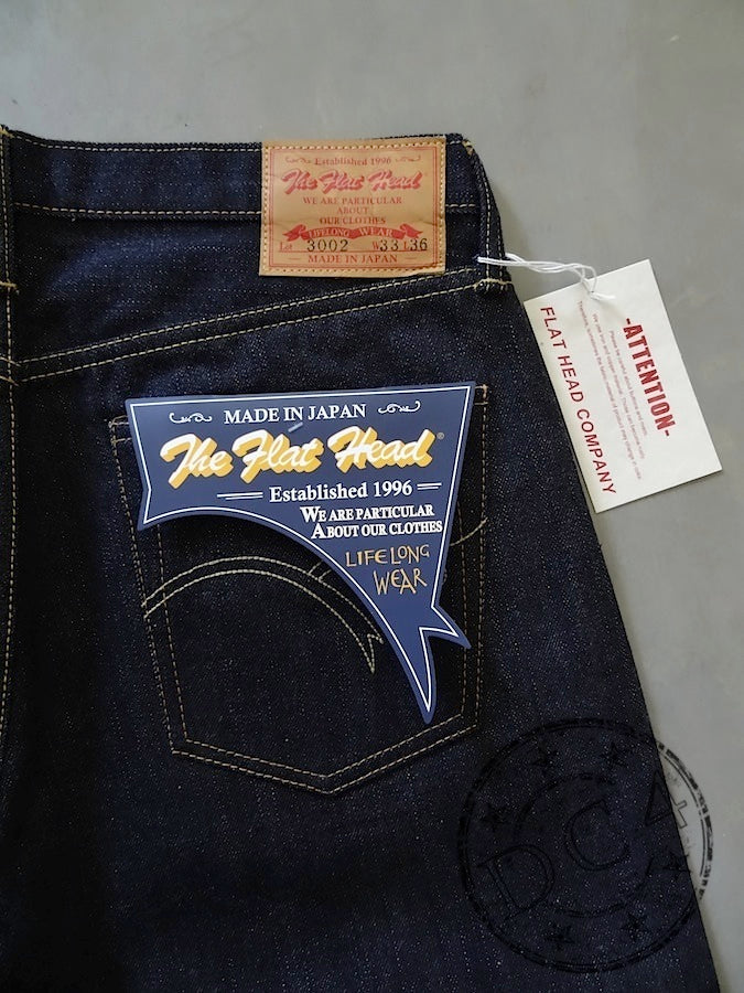 THE FLAT HEAD - 3002 - Tight Tapered - 14.5oz Selvedge Denim - U.S. Texas Cotton