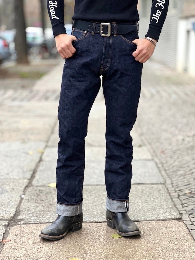 THE FLAT HEAD - 3004 - Wide Straight - Slightly Tapered - 14.5oz Selvedge Denim - U.S. Texas Cotton