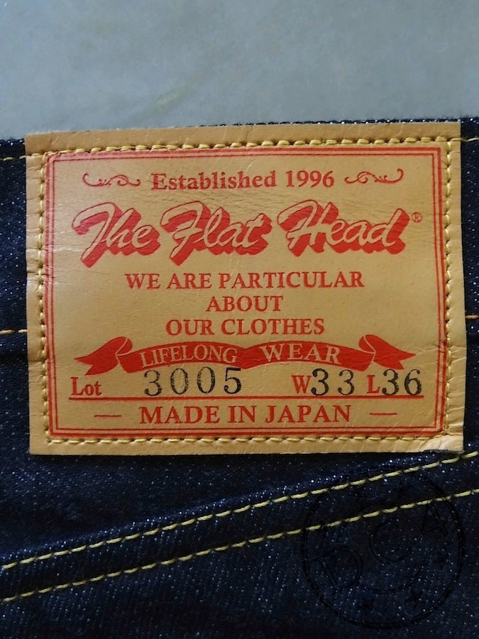 THE FLAT HEAD - 3005 - Straight Cut - 14.5oz Selvedge Denim - U.S. Texas Cotton