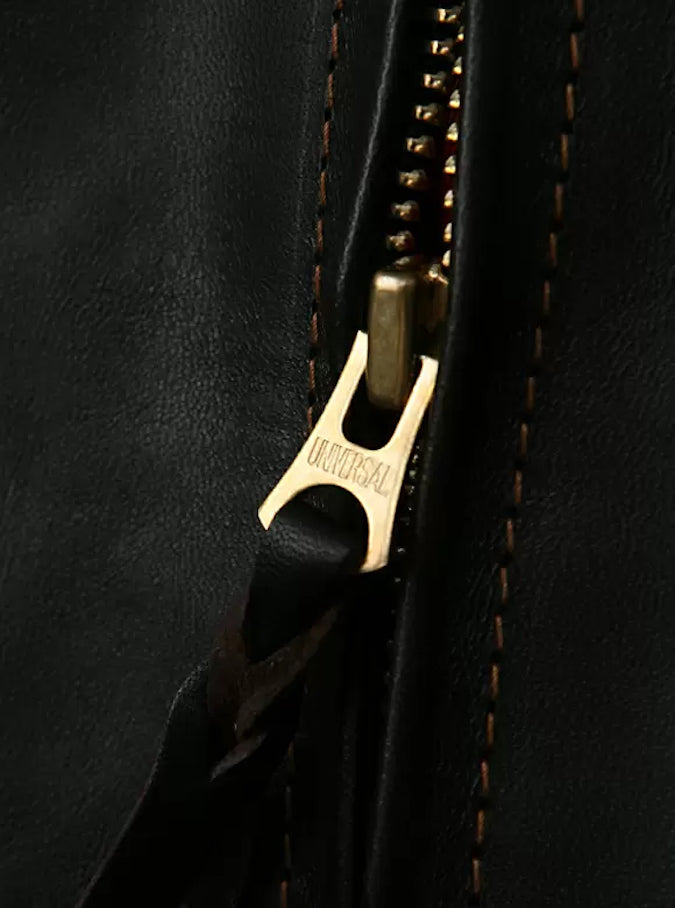 FN-LJ-HS001 - Horsehide - Shinki Hikaku Co. Leather - Single Rider's Jacket - Black