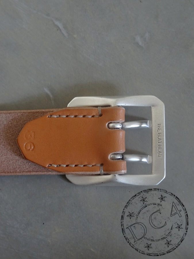 DC4 x The Flat Head - Double Prong - Saddle Leather Belt – Tan