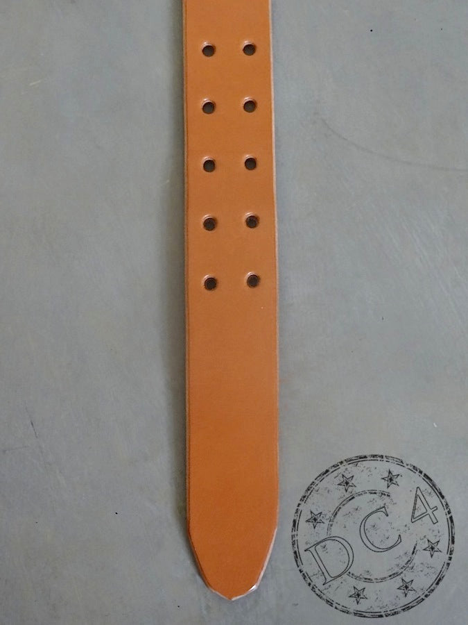 DC4 x The Flat Head - Double Prong - Saddle Leather Belt – Tan