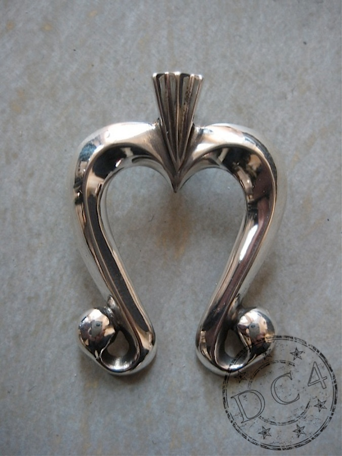 THE FLAT HEAD - Native Horseshoe - Pendant Top Series - 925 Sterling Silver