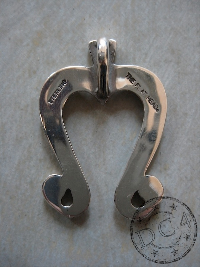 THE FLAT HEAD - Native Horseshoe - Pendant Top Series - 925 Sterling Silver