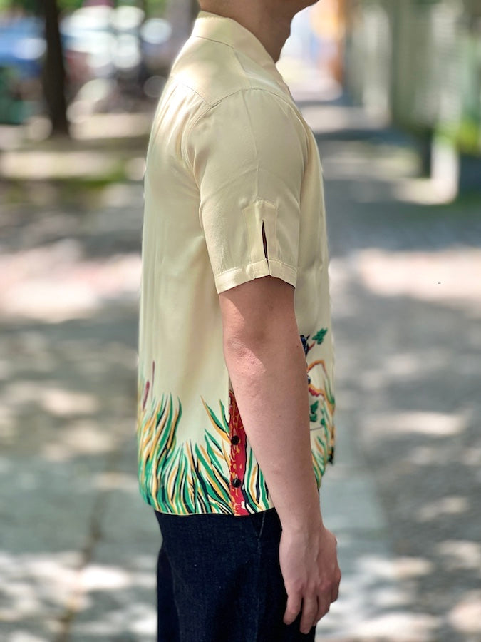 The GROOVIN HIGH - 1940s "PANTHER" Vintage Beach Style S/S Shirt