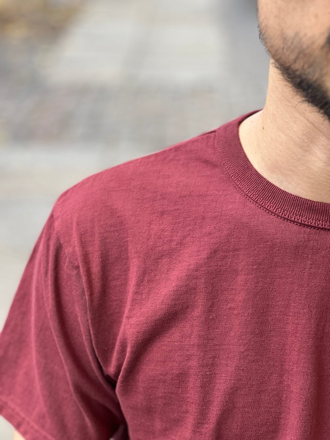 SGT001 Loopwheeled T -Shirt  - 100% Cotton - Burgundy