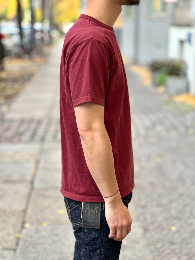 SGT001 Loopwheeled T-Shirt  - 100% Cotton - Burgundy