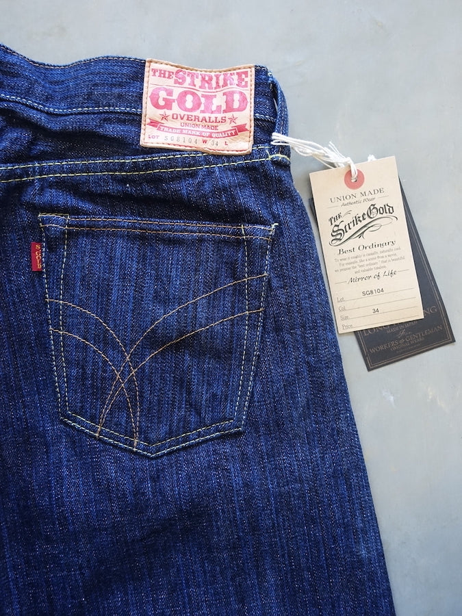 The Strike Gold SG8104【SHOWER SLUBBY】Series - 16oz Horizontal Super Slub Selvedge Denim - Right Hand Twill - REGULAR TAPERED