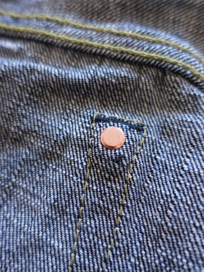 The Strike Gold SG8104【SHOWER SLUBBY】Series - 16oz Horizontal Super Slub Selvedge Denim - Right Hand Twill - REGULAR TAPERED
