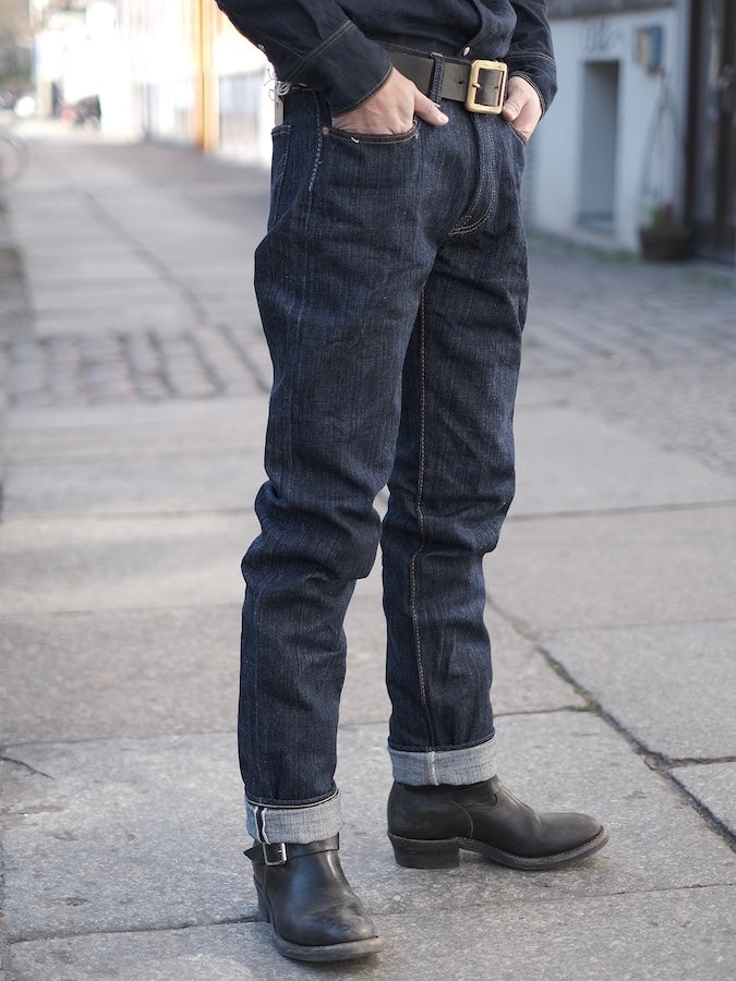 The Strike Gold SG8104【SHOWER SLUBBY】Series - 16oz Horizontal Super Slub Selvedge Denim - Right Hand Twill - REGULAR TAPERED
