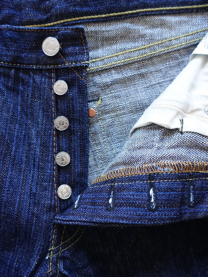 The Strike Gold SG8105【SHOWER SLUBBY】Series - 16oz Horizontal Super Slub Selvedge Denim - Right Hand Twill - STYLISH STRAIGHT