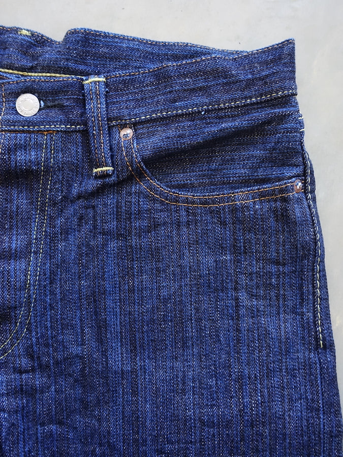 The Strike Gold SG8105【SHOWER SLUBBY】Series - 16oz Horizontal Super Slub Selvedge Denim - Right Hand Twill - STYLISH STRAIGHT