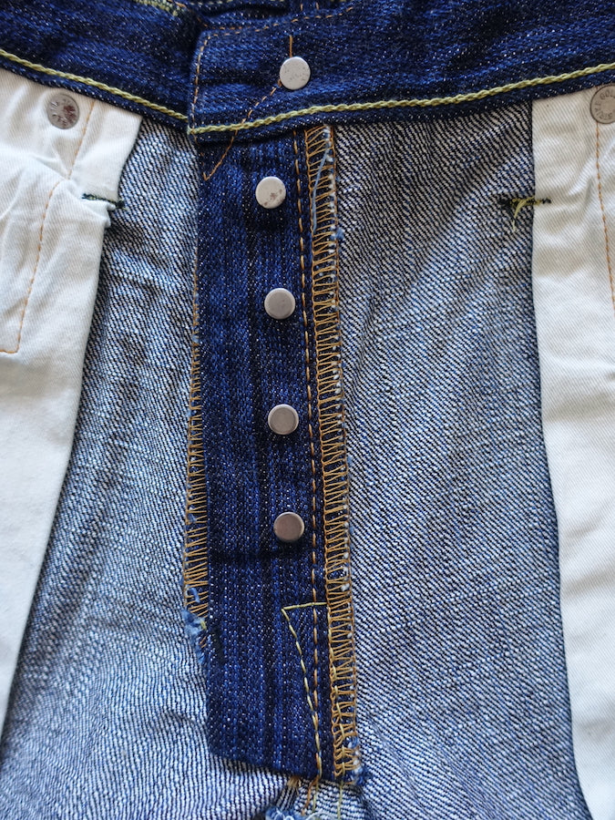 The Strike Gold SG8105【SHOWER SLUBBY】Series - 16oz Horizontal Super Slub Selvedge Denim - Right Hand Twill - STYLISH STRAIGHT