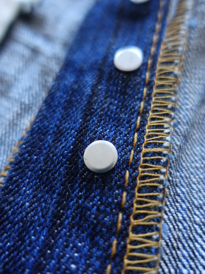 The Strike Gold SG8105【SHOWER SLUBBY】Series - 16oz Horizontal Super Slub Selvedge Denim - Right Hand Twill - STYLISH STRAIGHT