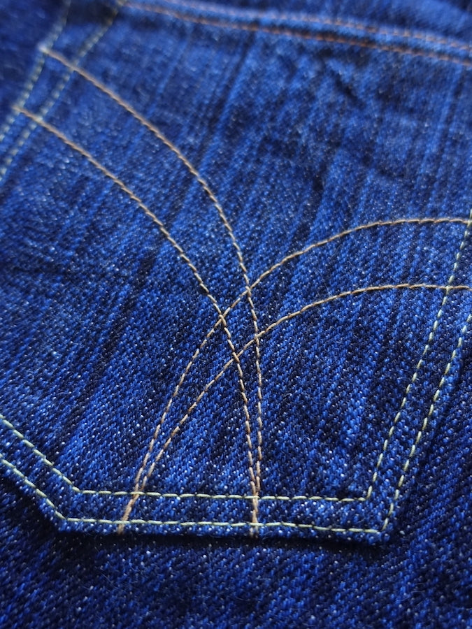 The Strike Gold SG8105【SHOWER SLUBBY】Series - 16oz Horizontal Super Slub Selvedge Denim - Right Hand Twill - STYLISH STRAIGHT