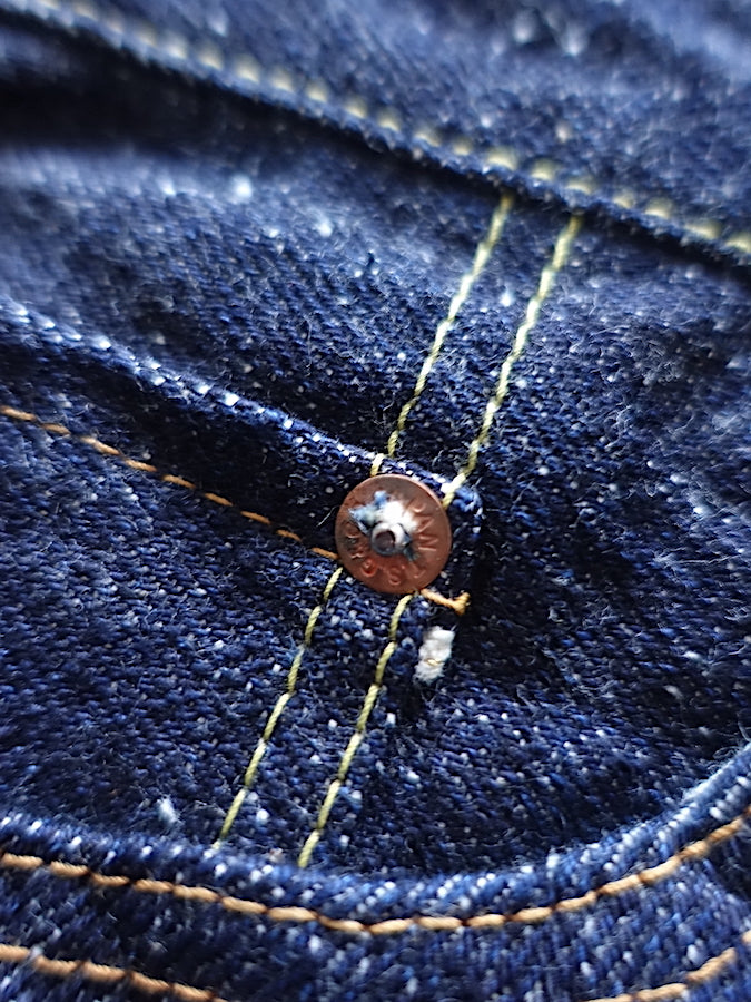 The Strike Gold SG0103KE【KEEP EARTH】Series - 100% Natural Indigo Rope Dyed - 17oz Original Selvedge Denim - Classic Straight