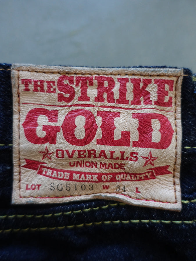 The Strike Gold SG5103【CLASSIC】Series - 15oz Slub Selvedge Denim - Right Hand Twill - Gray Weft - CLASSIC STRAIGHT