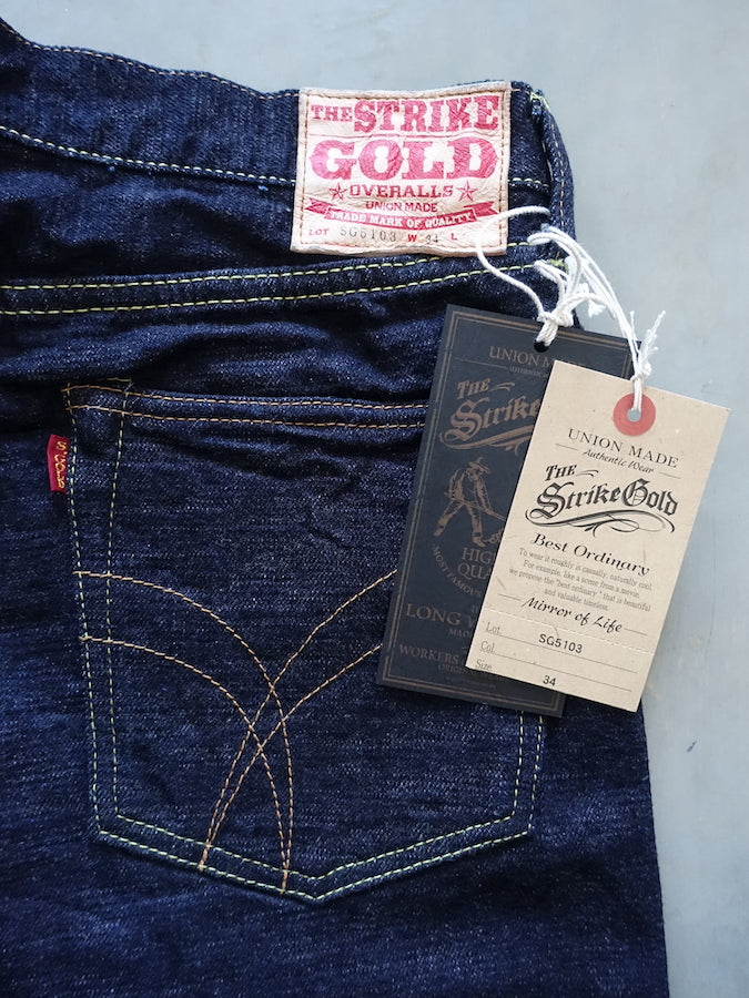 The Strike Gold SG5103【CLASSIC】Series - 15oz Slub Selvedge Denim - Right Hand Twill - Gray Weft - CLASSIC STRAIGHT