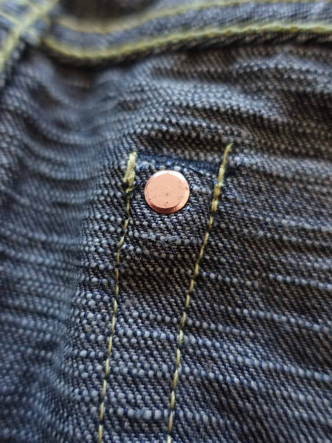 The Strike Gold SG5103【CLASSIC】Series - 15oz Slub Selvedge Denim - Right Hand Twill - Gray Weft - CLASSIC STRAIGHT