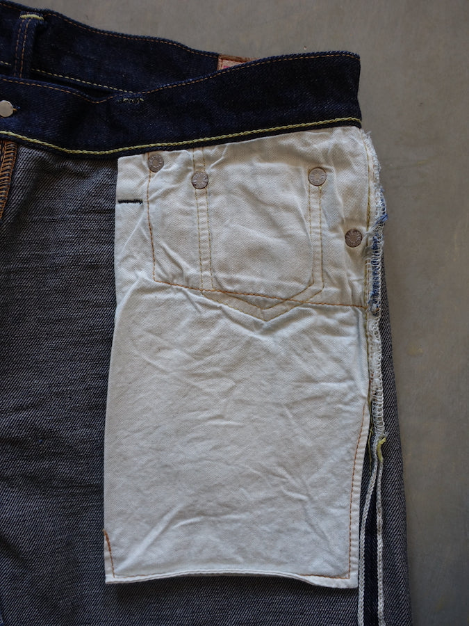 The Strike Gold SG3105【COOL】Series - 17oz Selvedge Denim - Dark Indigo Warp & Grey Weft - Left Hand Twill - STYLISH STRAIGHT