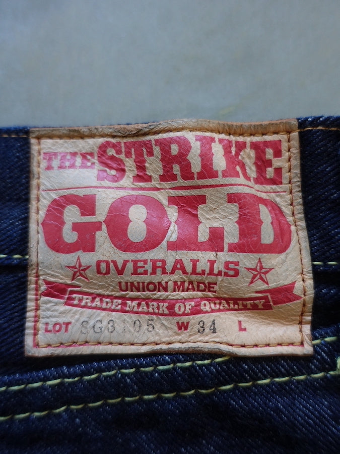 The Strike Gold SG3105【COOL】Series - 17oz Selvedge Denim - Dark Indigo Warp & Grey Weft - Left Hand Twill - STYLISH STRAIGHT