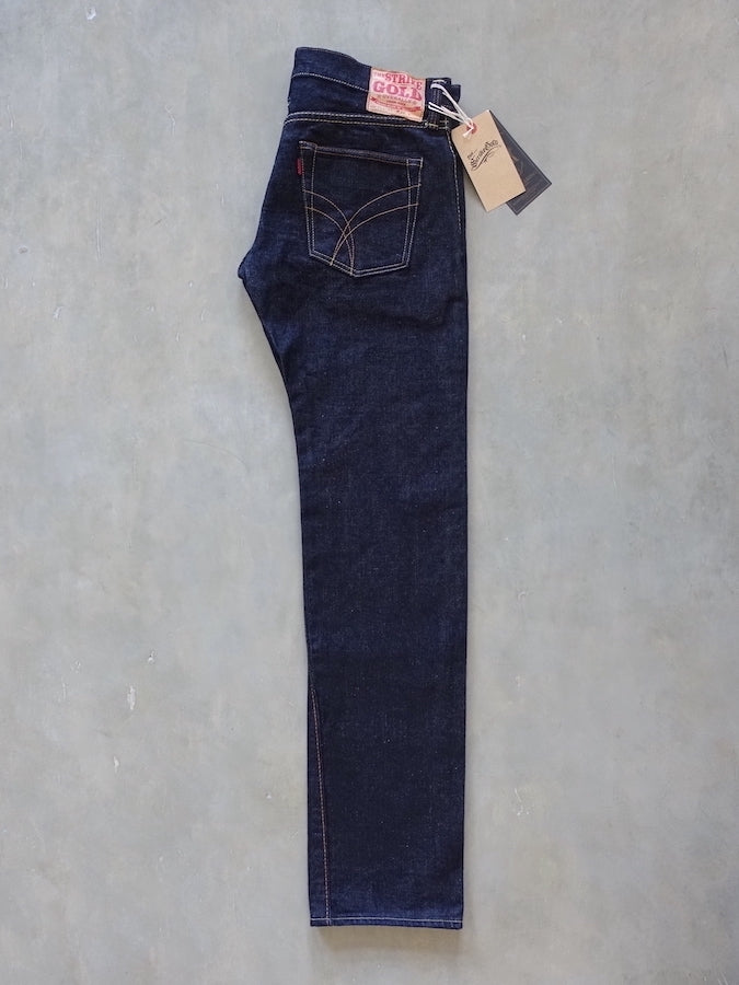 The Strike Gold SG3105【COOL】Series - 17oz Selvedge Denim - Dark Indigo Warp & Grey Weft - Left Hand Twill - STYLISH STRAIGHT