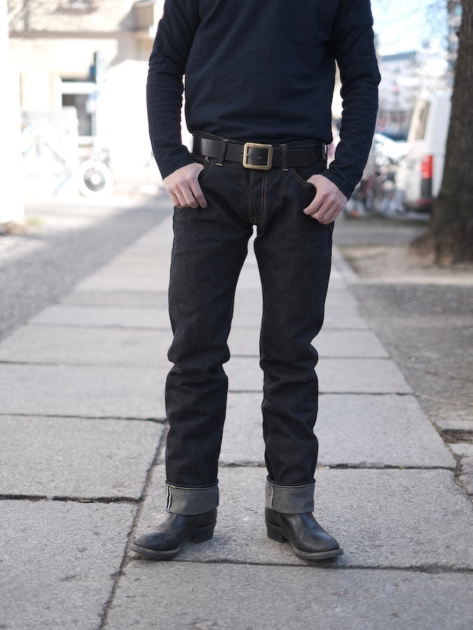 The Strike Gold SG3105【COOL】Series - 17oz Selvedge Denim - Dark Indigo Warp & Grey Weft - Left Hand Twill - STYLISH STRAIGHT