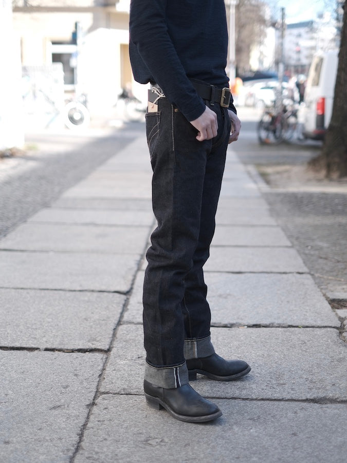The Strike Gold SG3105【COOL】Series - 17oz Selvedge Denim - Dark Indigo Warp & Grey Weft - Left Hand Twill - STYLISH STRAIGHT