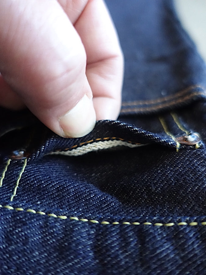 The Strike Gold SG3105【COOL】Series - 17oz Selvedge Denim - Dark Indigo Warp & Grey Weft - Left Hand Twill - STYLISH STRAIGHT