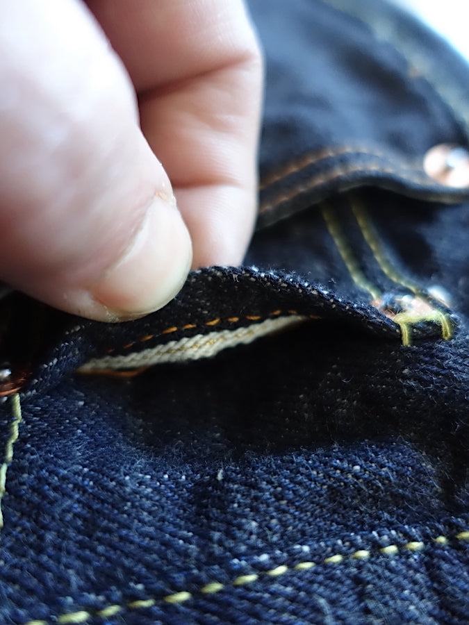 The Strike Gold SG5105【CLASSIC】Series - 15oz Slub Selvedge Denim - Right Hand Twill - Gray Weft - STYLISH STRAIGHT