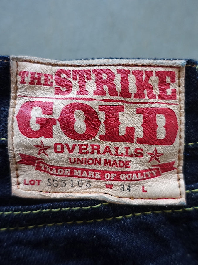 The Strike Gold SG5105【CLASSIC】Series - 15oz Slub Selvedge Denim - Right Hand Twill - Gray Weft - STYLISH STRAIGHT