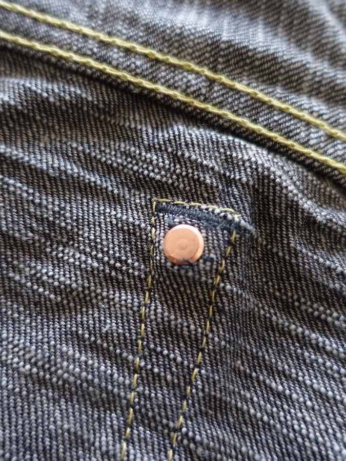 The Strike Gold SG5105【CLASSIC】Series - 15oz Slub Selvedge Denim - Right Hand Twill - Gray Weft - STYLISH STRAIGHT