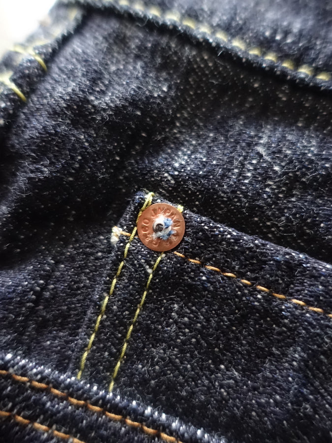 The Strike Gold SG7103【SUPER SLUBBY】Series - 17oz Horizontal Super Slub Selvedge Denim - Right Hand Twill - CLASSIC STRAIGHT