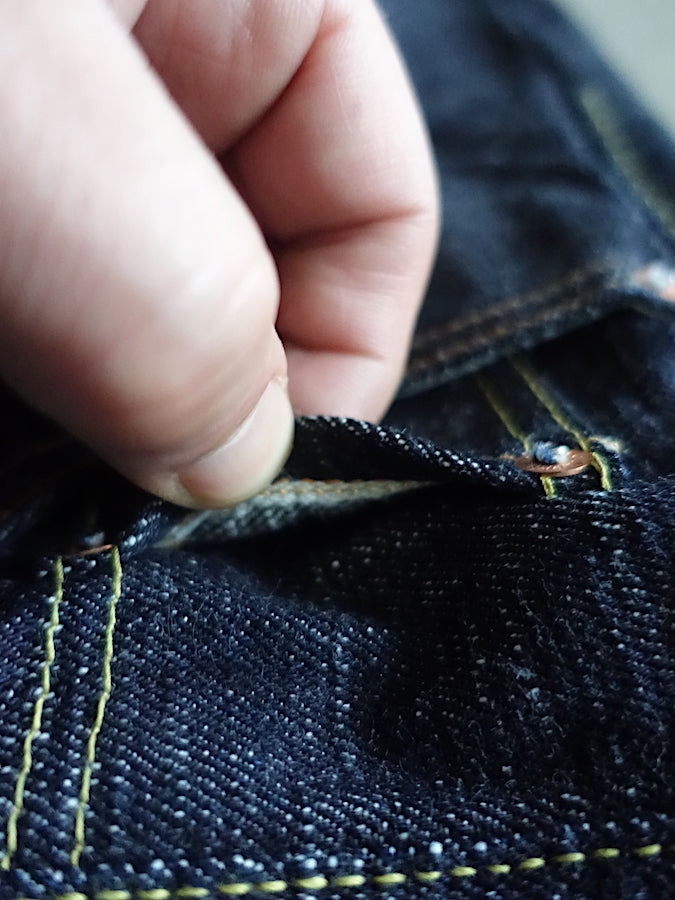 The Strike Gold SG7103【SUPER SLUBBY】Series - 17oz Horizontal Super Slub Selvedge Denim - Right Hand Twill - CLASSIC STRAIGHT