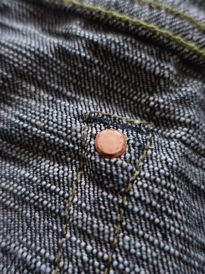 The Strike Gold SG7103【SUPER SLUBBY】Series - 17oz Horizontal Super Slub Selvedge Denim - Right Hand Twill - CLASSIC STRAIGHT