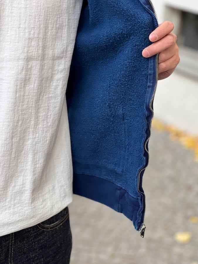 The Strike Gold - SGC004ID - Heavy Loopwheeled Zip Hoodie - Indigo Dyed