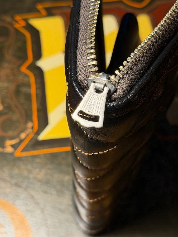 HORSEHIDE - QUILTED LEATHER SHORT WALLET