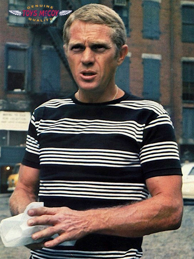 TMC2342 - STEVE MCQUEEN  "Multi Bordered" T-Shirt - Ivory / Black