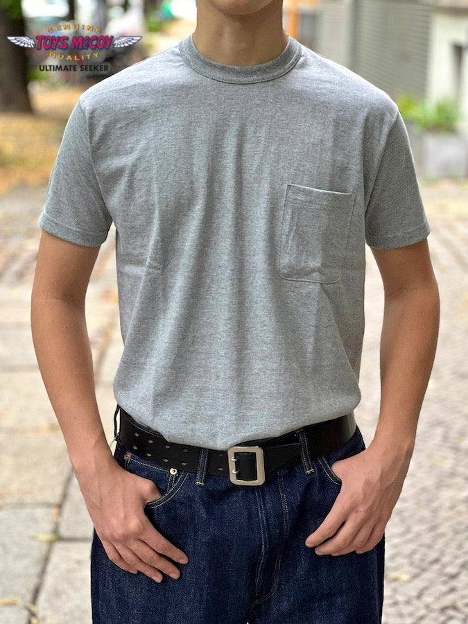 TMC2410 - "STEVE McQUEEN" - THE GREAT AMERICAN HERO POCKET TEE - Ash