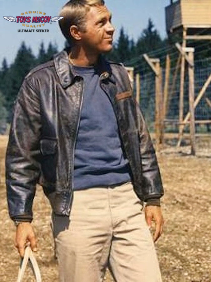 "V. HILTS" - STEVE McQUEEN "The Great Escape" - TYPE A2 HORSEHIDE LEATHER JACKET
